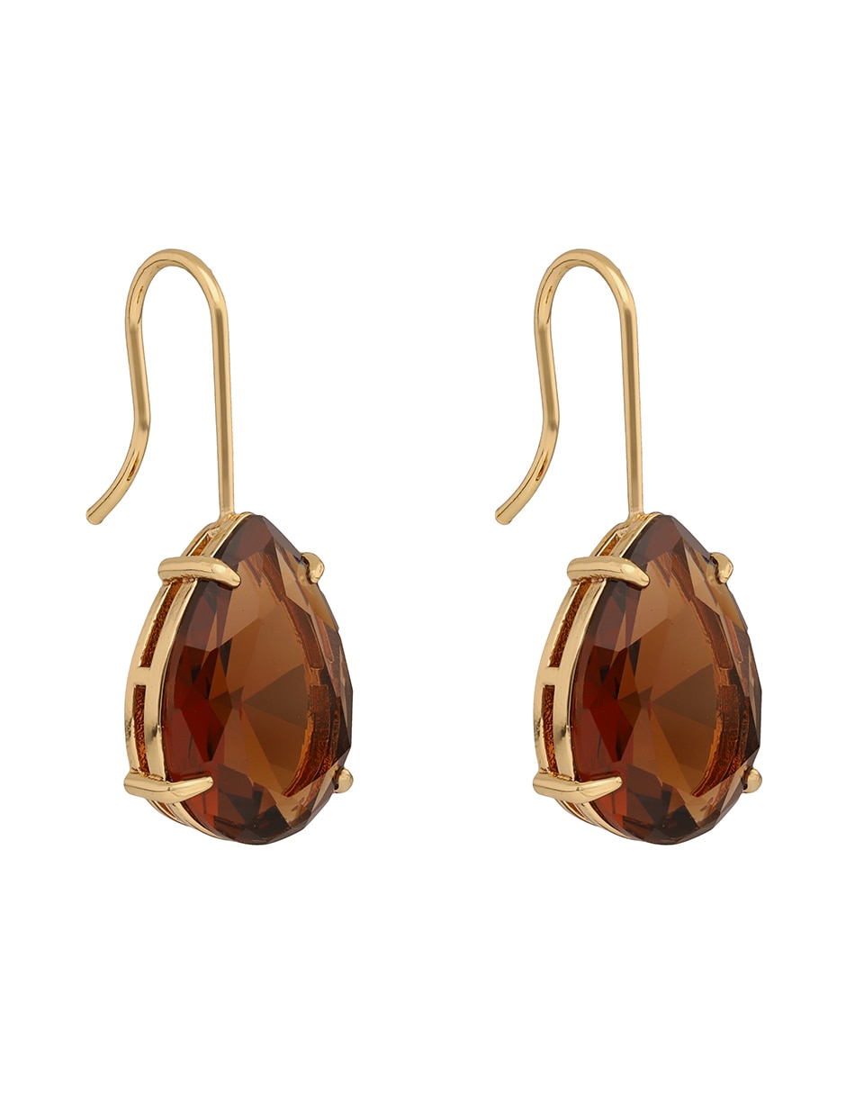 Aretes cortos de gota Mayport con acabado brillante