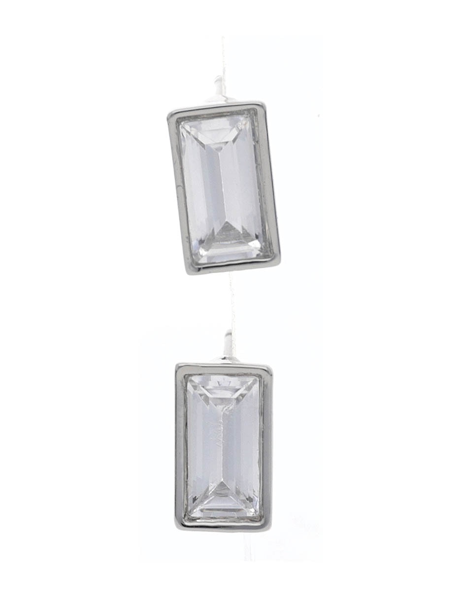 Aretes rectangulares Elyse con acabado brillante