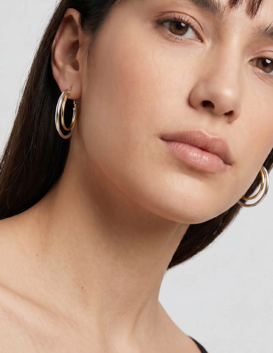 Aretes de aro Janson con acabado pulido 4