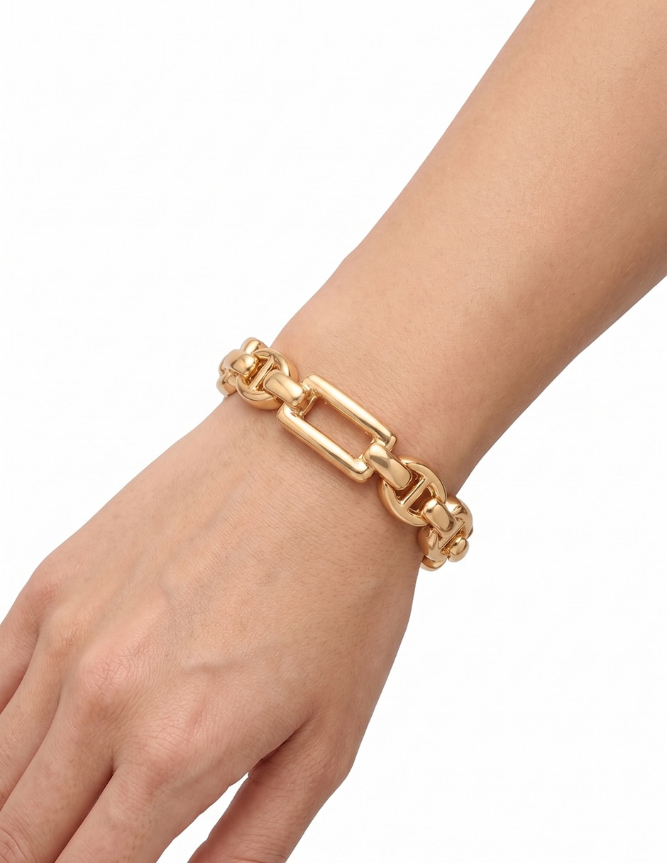 Pulsera de aleación de metal con semipreciosas sarasota acabado