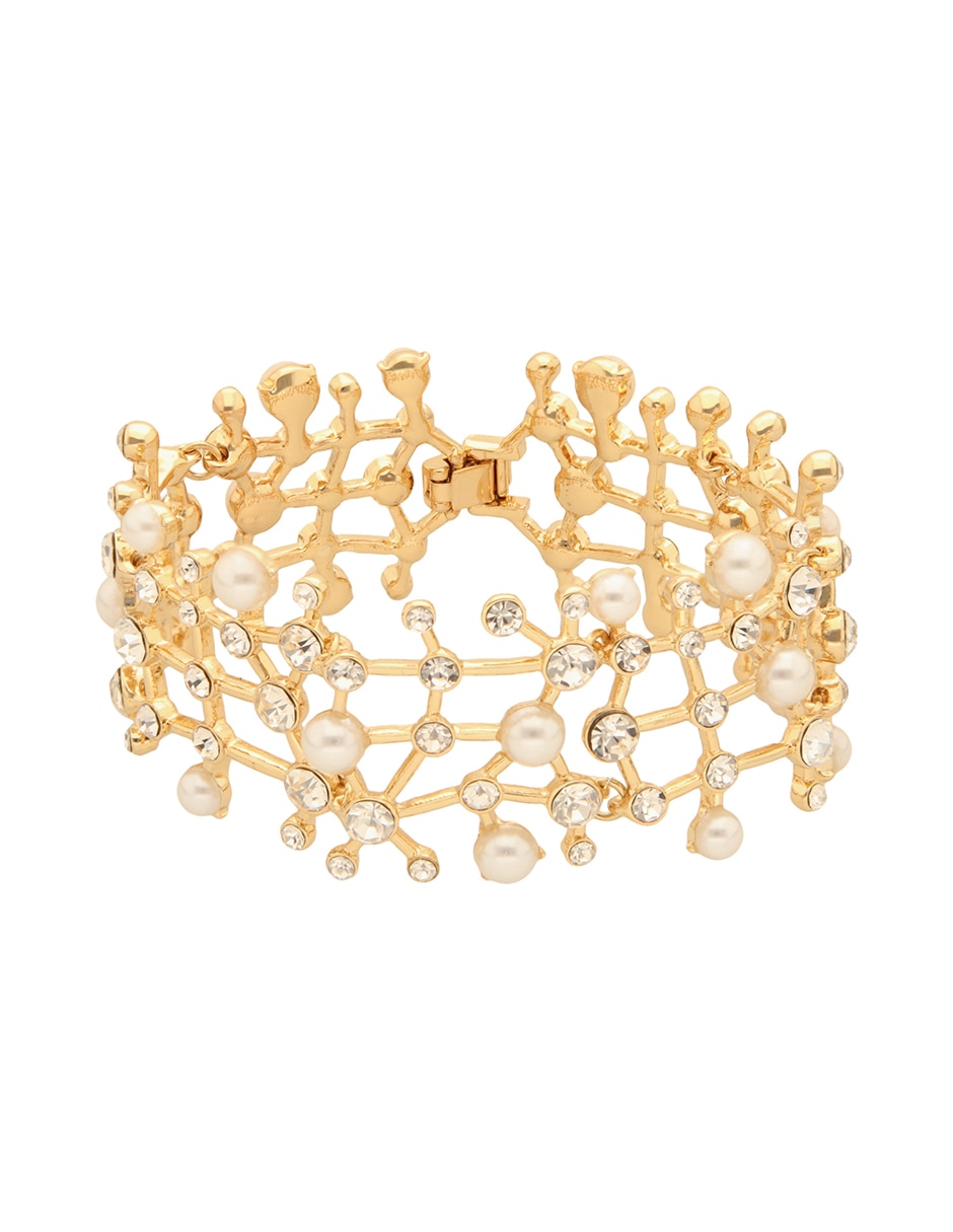 Pulsera Anne Klein de aleación de metal con semipreciosas St. Augustine acabado