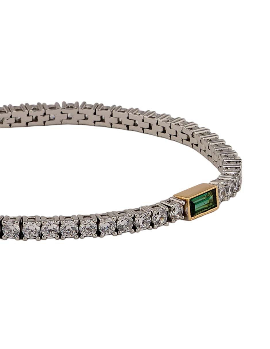 Pulsera con cristal acabado brillante 3