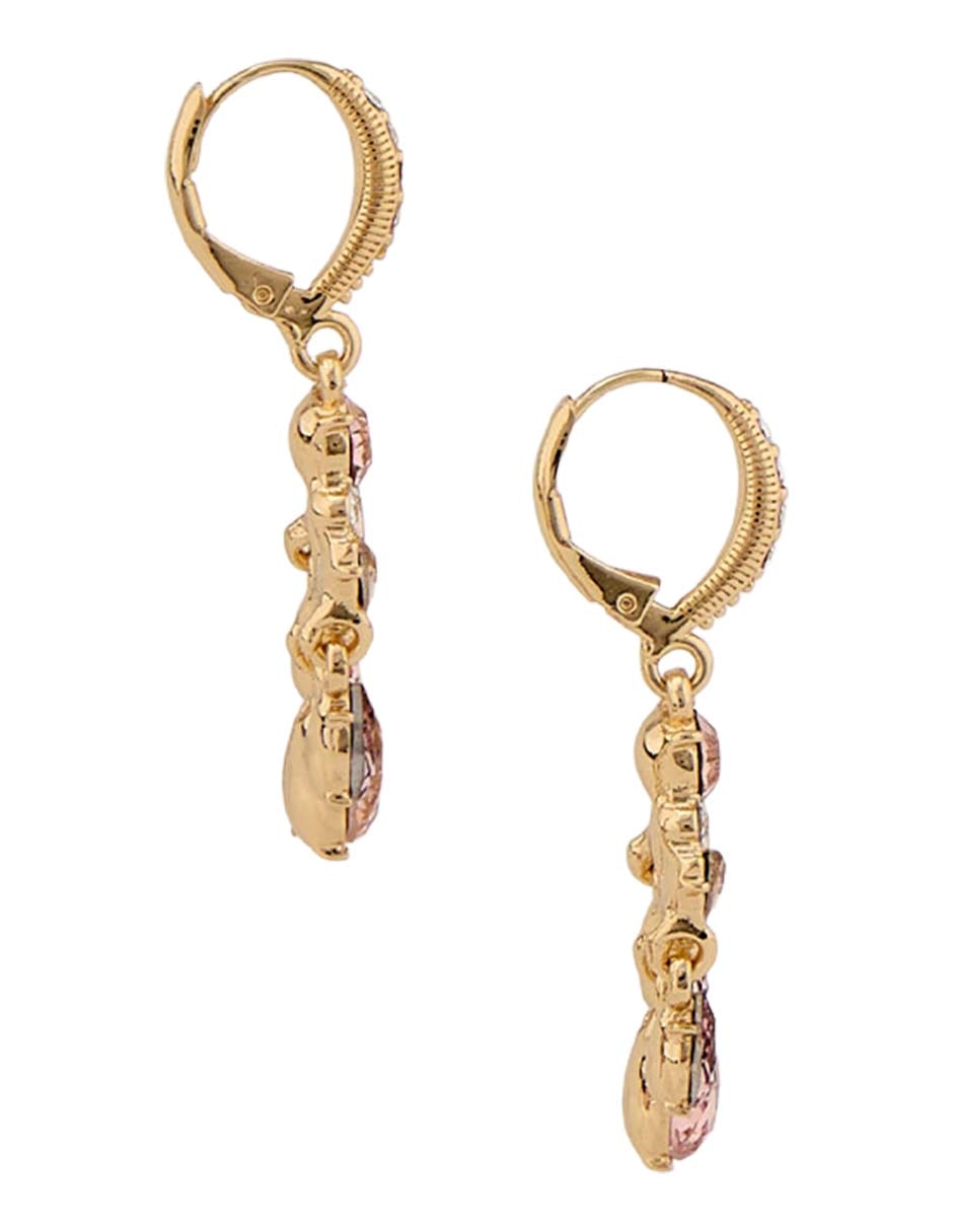 Aretes largos de candelabro con acabado brillante 3