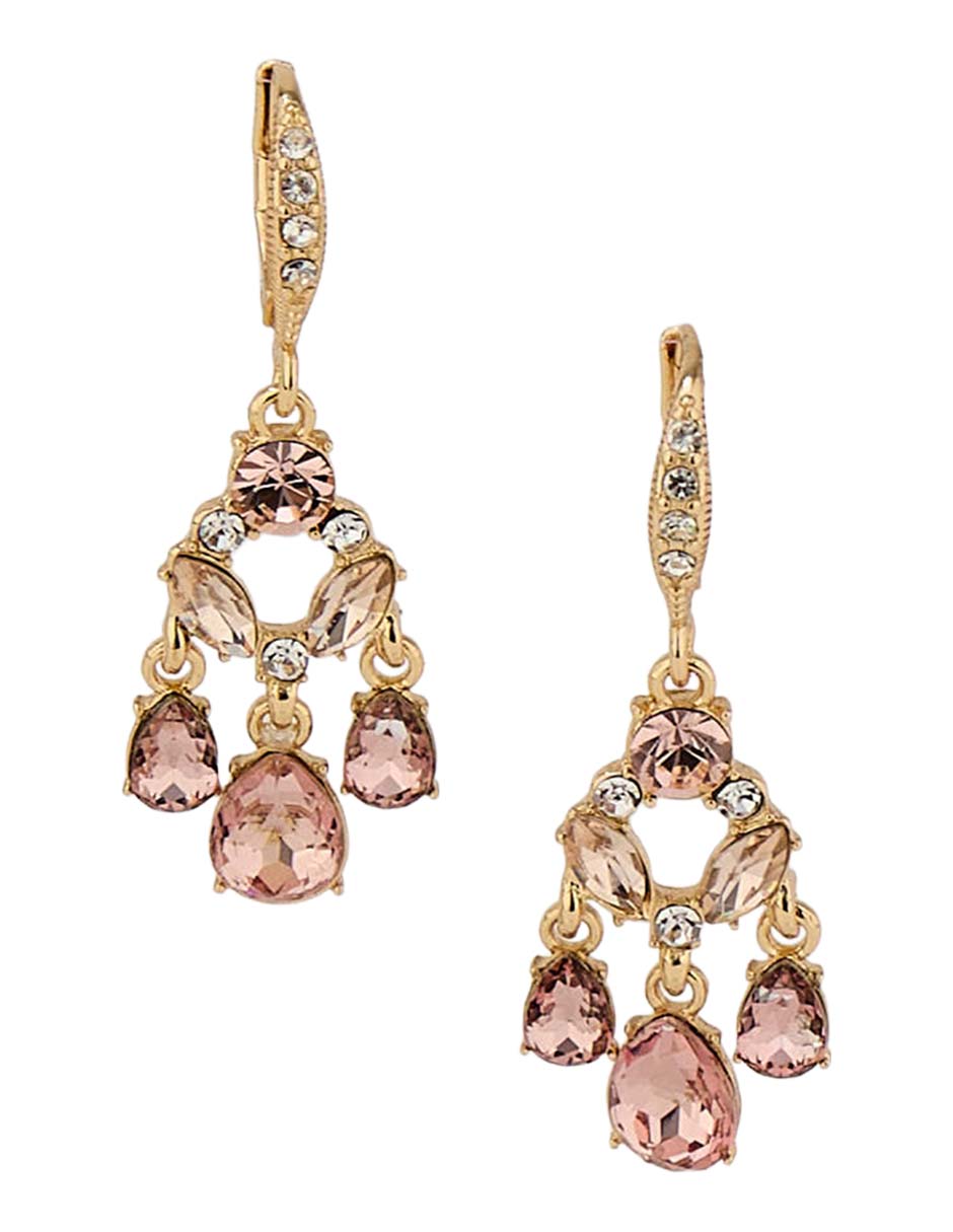 Aretes largos de candelabro con acabado brillante 1