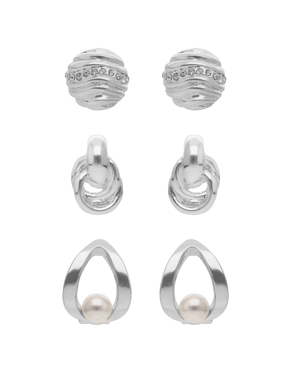Set de aretes "de (si aplica)" circular no aplica cocoa beach "de" aleación metálica sin kilataje "con acabado" liso sin gema 1