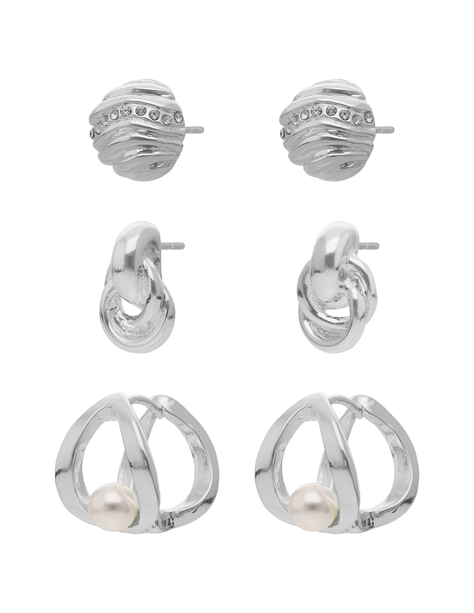 Set de aretes "de (si aplica)" circular no aplica cocoa beach "de" aleación metálica sin kilataje "con acabado" liso sin gema 2