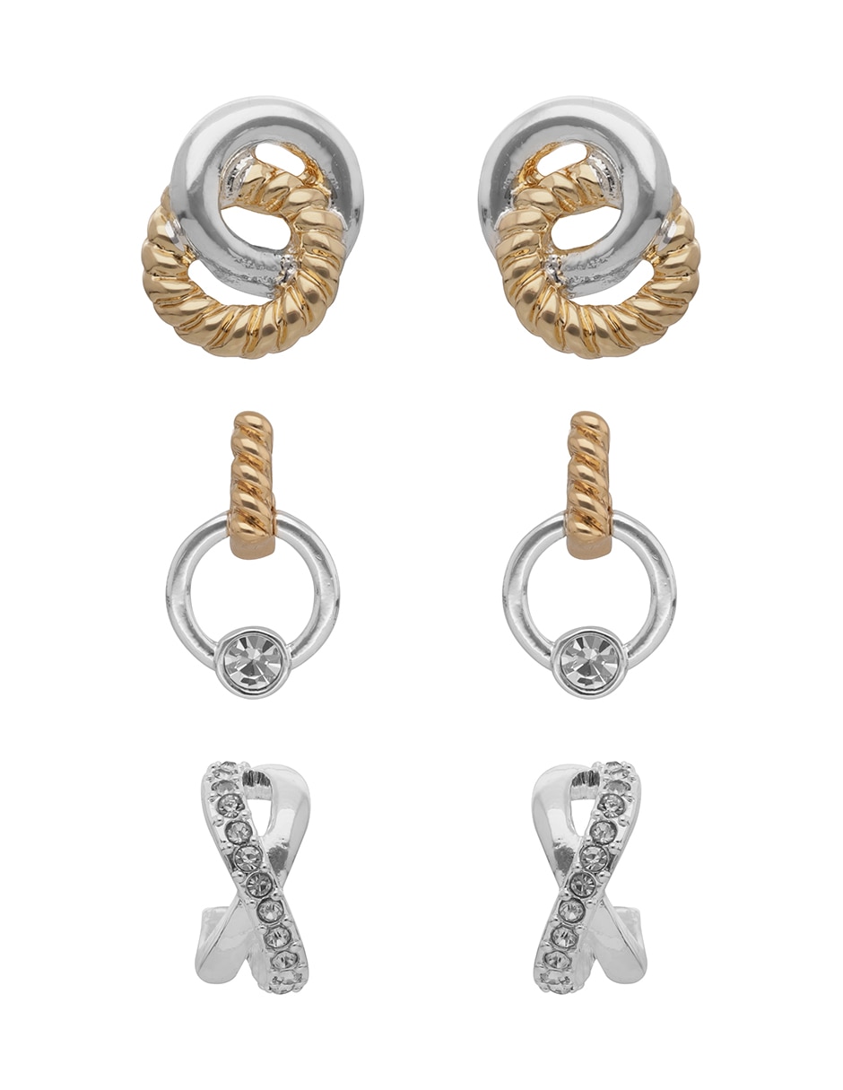Set de aretes "de (si aplica)" circular no aplica cocoa beach "de" aleación metálica sin kilataje "con acabado" liso sin gema 1