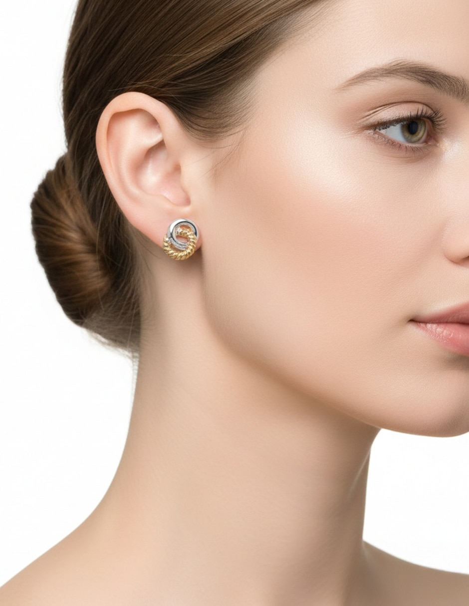 Set de aretes "de (si aplica)" circular no aplica cocoa beach "de" aleación metálica sin kilataje "con acabado" liso sin gema 3