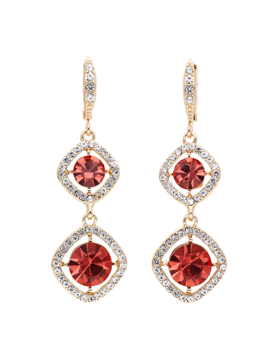 Aretes Largos Con Acabado Brillante