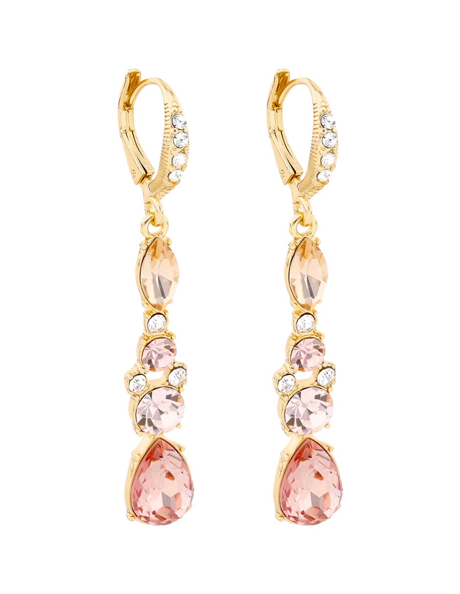 Aretes Largos Con Acabado Brillante Cristal 2