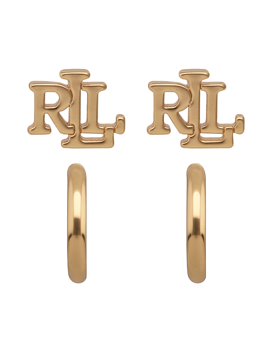 Set de aretes con acabado brillante 2