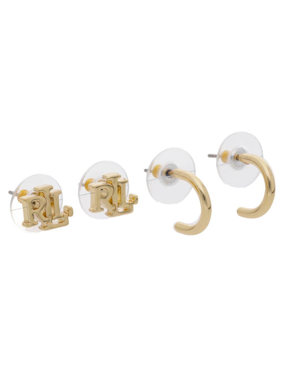 Set de aretes con acabado brillante 2