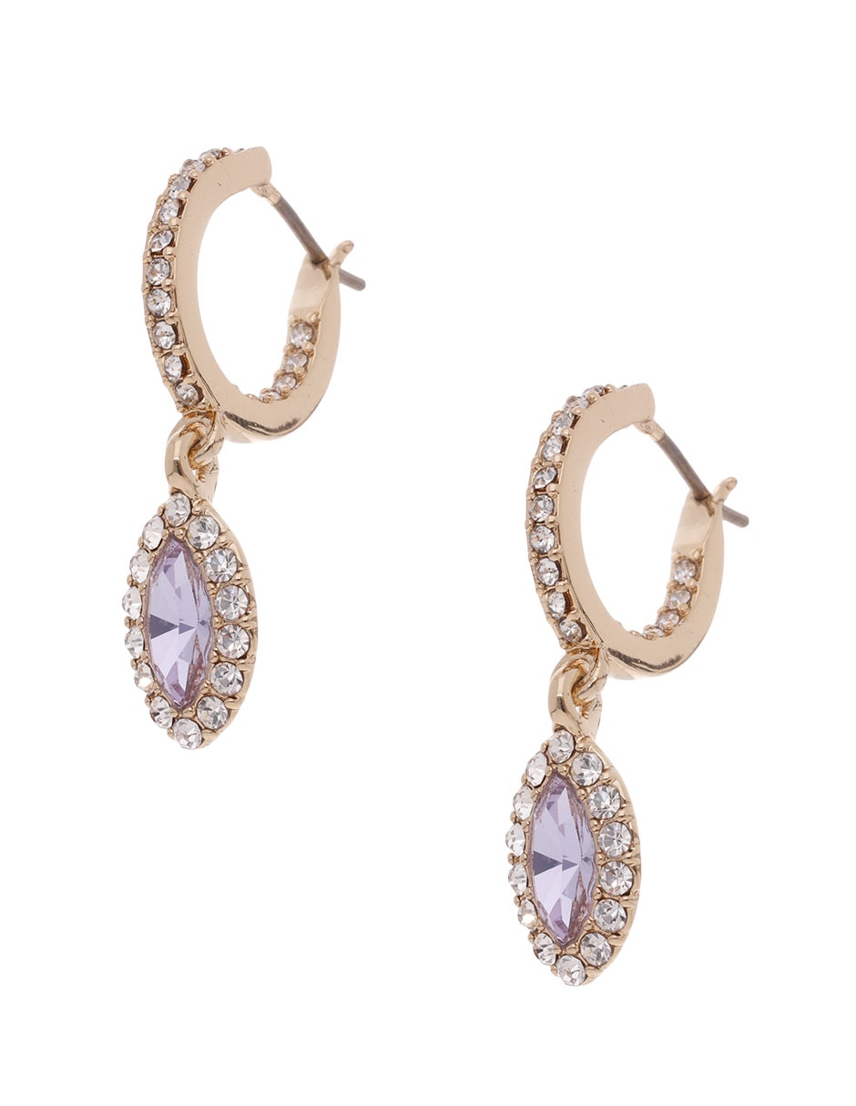 Arete corto ovalado Sweet Escape con acabado brillante cristal 2