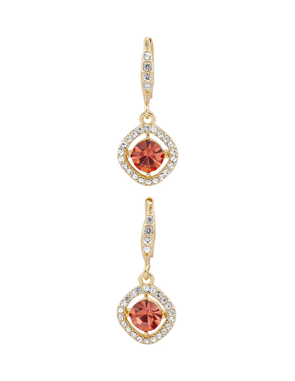 Aretes largos con acabado pavé 1
