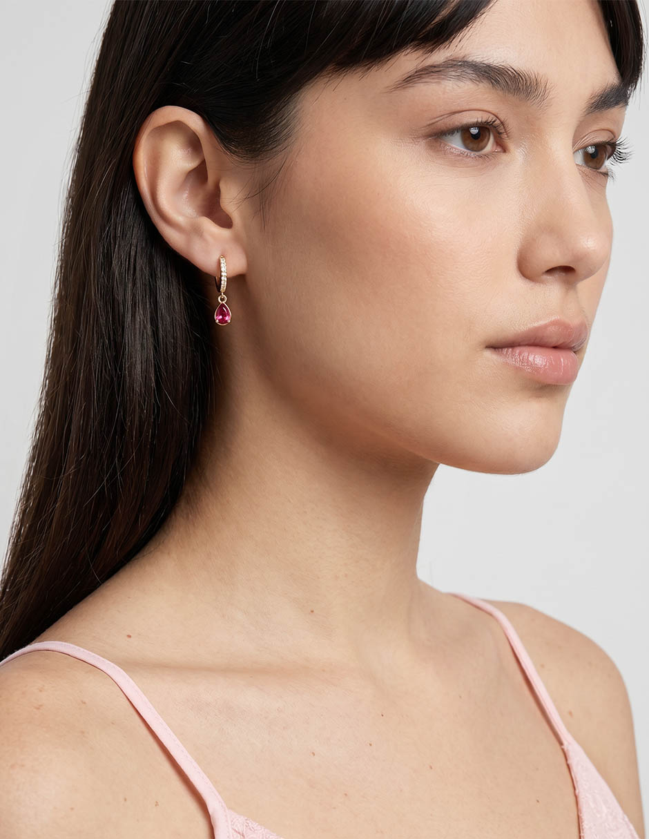 Aretes Huggies Con Acabado Brillante 3
