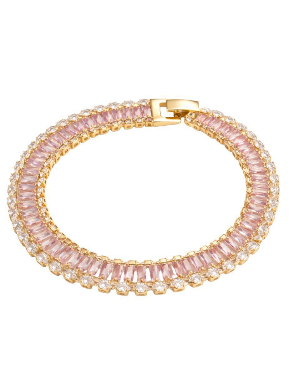 Pulsera con zirconia Brillauréa acabado baño de oro 18 K 1