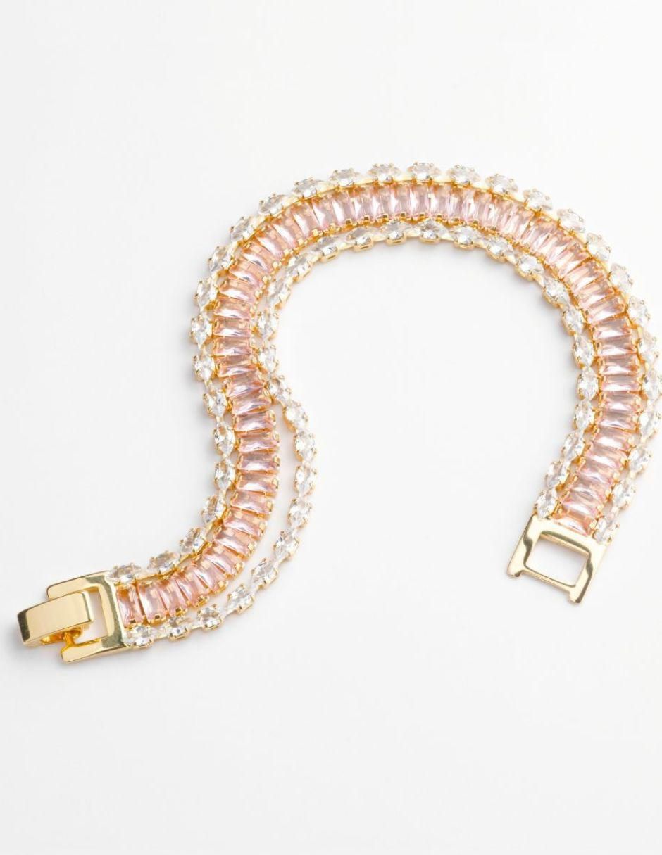 Pulsera con zirconia Brillauréa acabado baño de oro 18 K 3