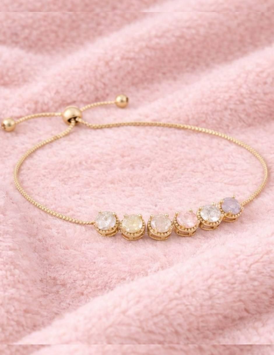 Pulsera con zirconia Etérea acabado baño de oro 18 K 4