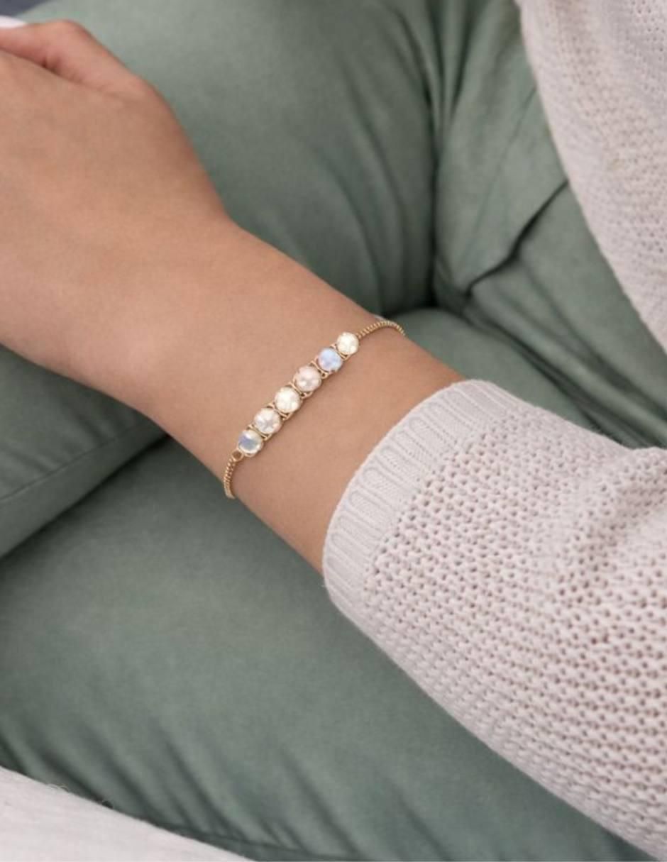Pulsera con zirconia Etérea acabado baño de oro 18 K 7