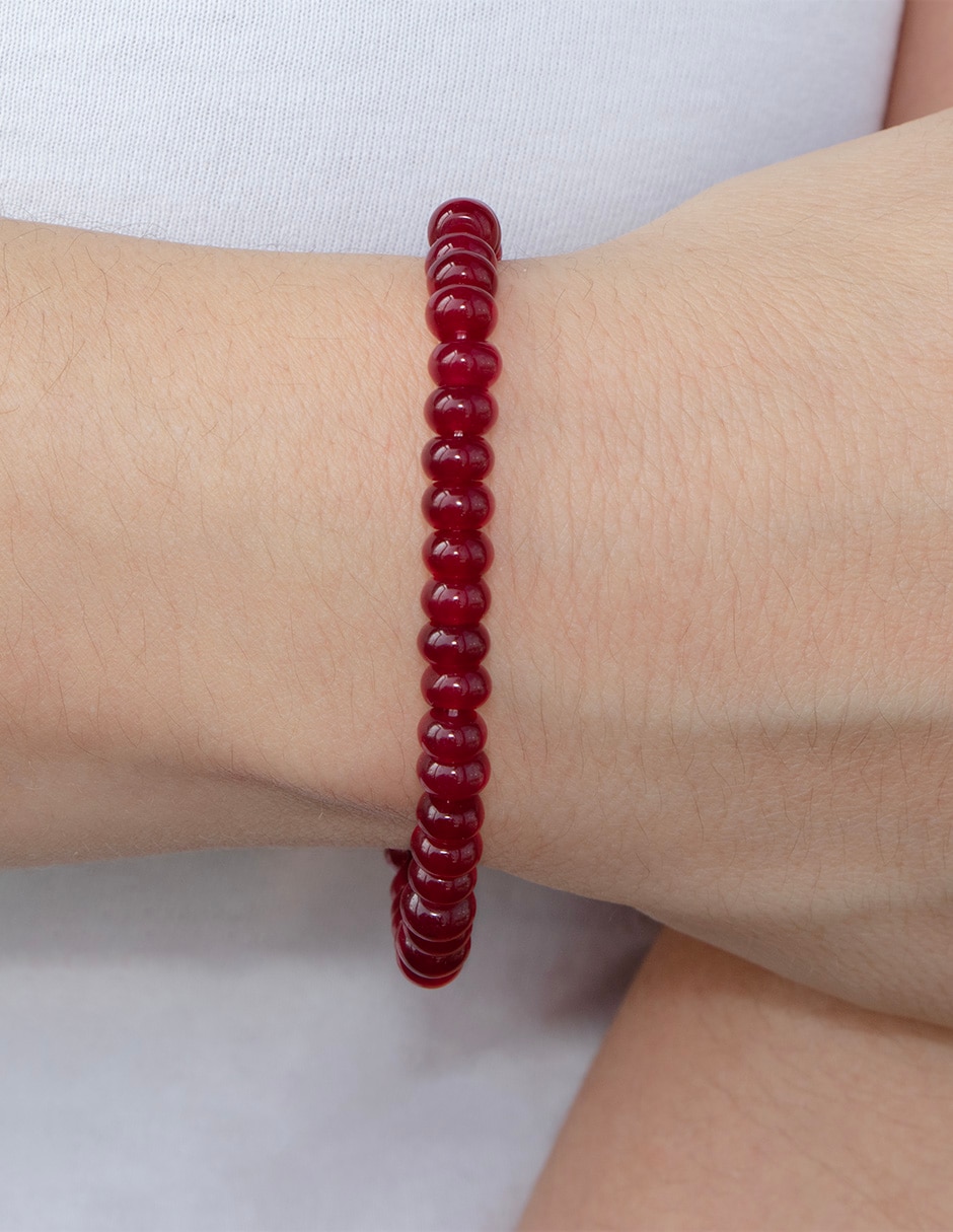Pulsera con calcedonia acabado lustre Pulsera con calcedonia acabado lustre