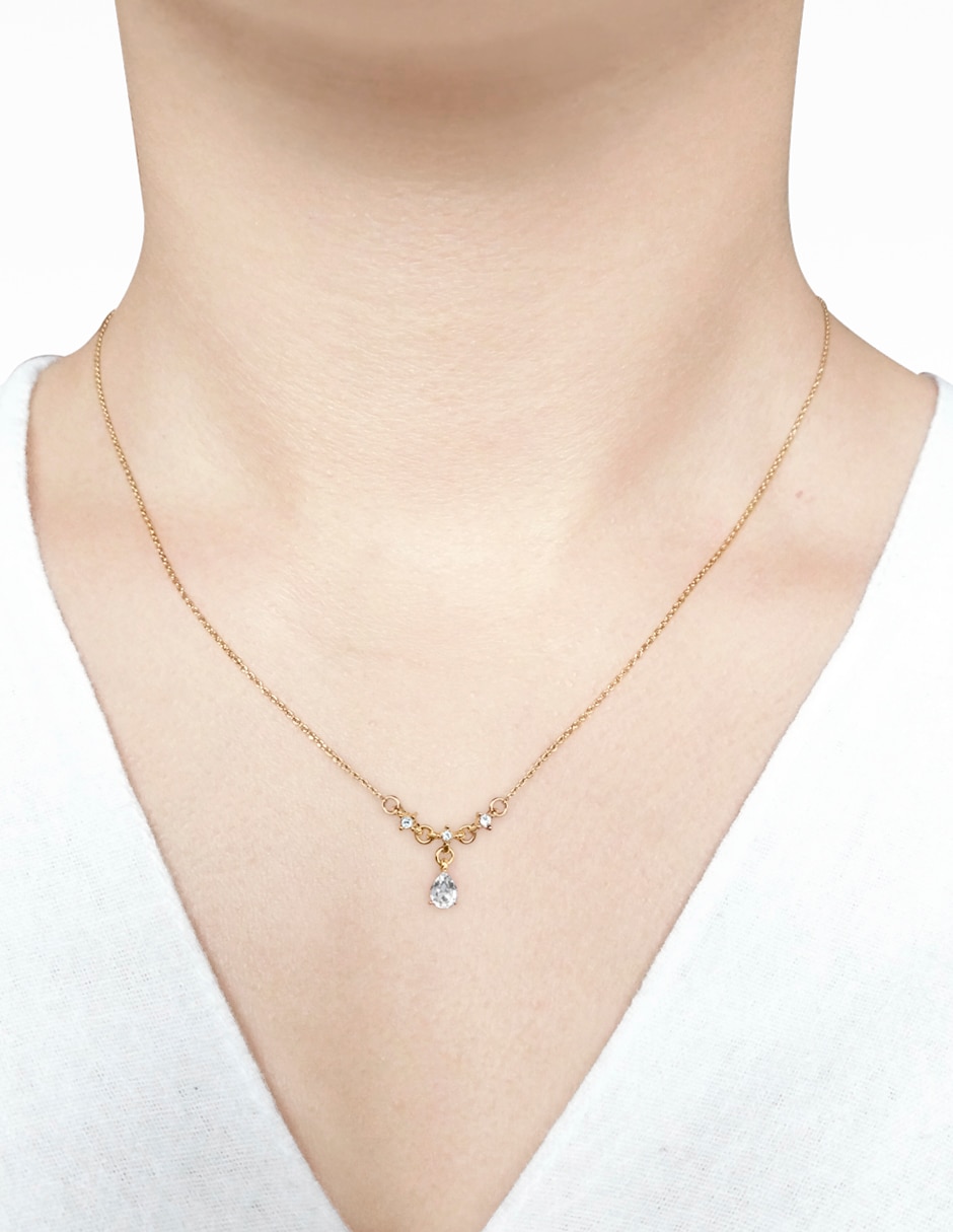 Collar Teardrop circonita