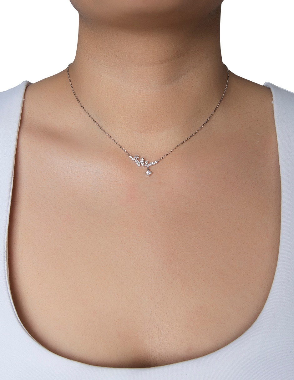 Collar de mariposa papillon de plata p 925