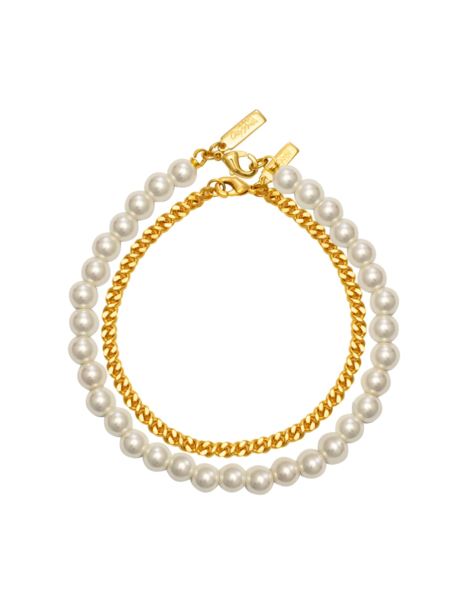 Multi-pulsera Mossimo con perla de cristal acabado pulido
