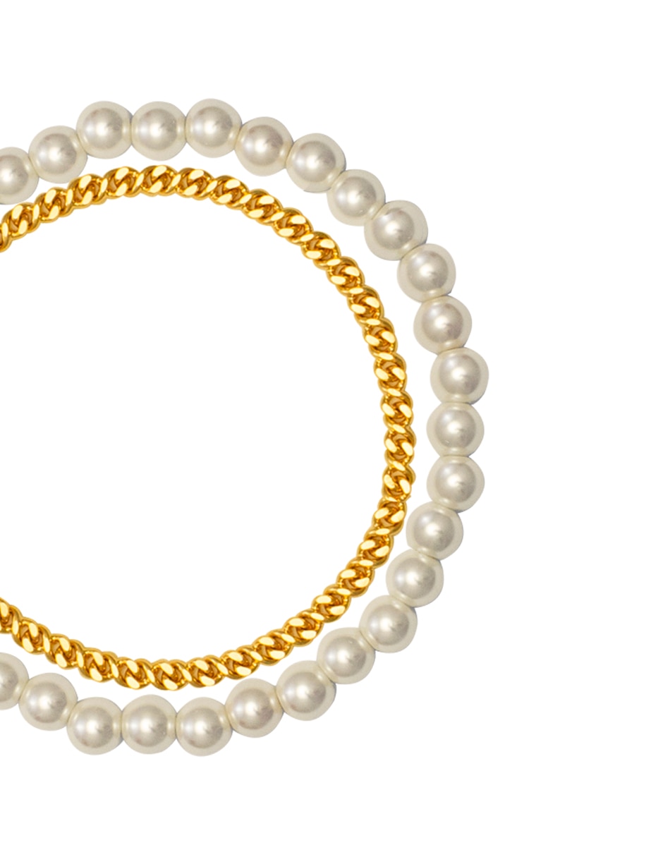 Multi-pulsera Mossimo con perla de cristal acabado pulido