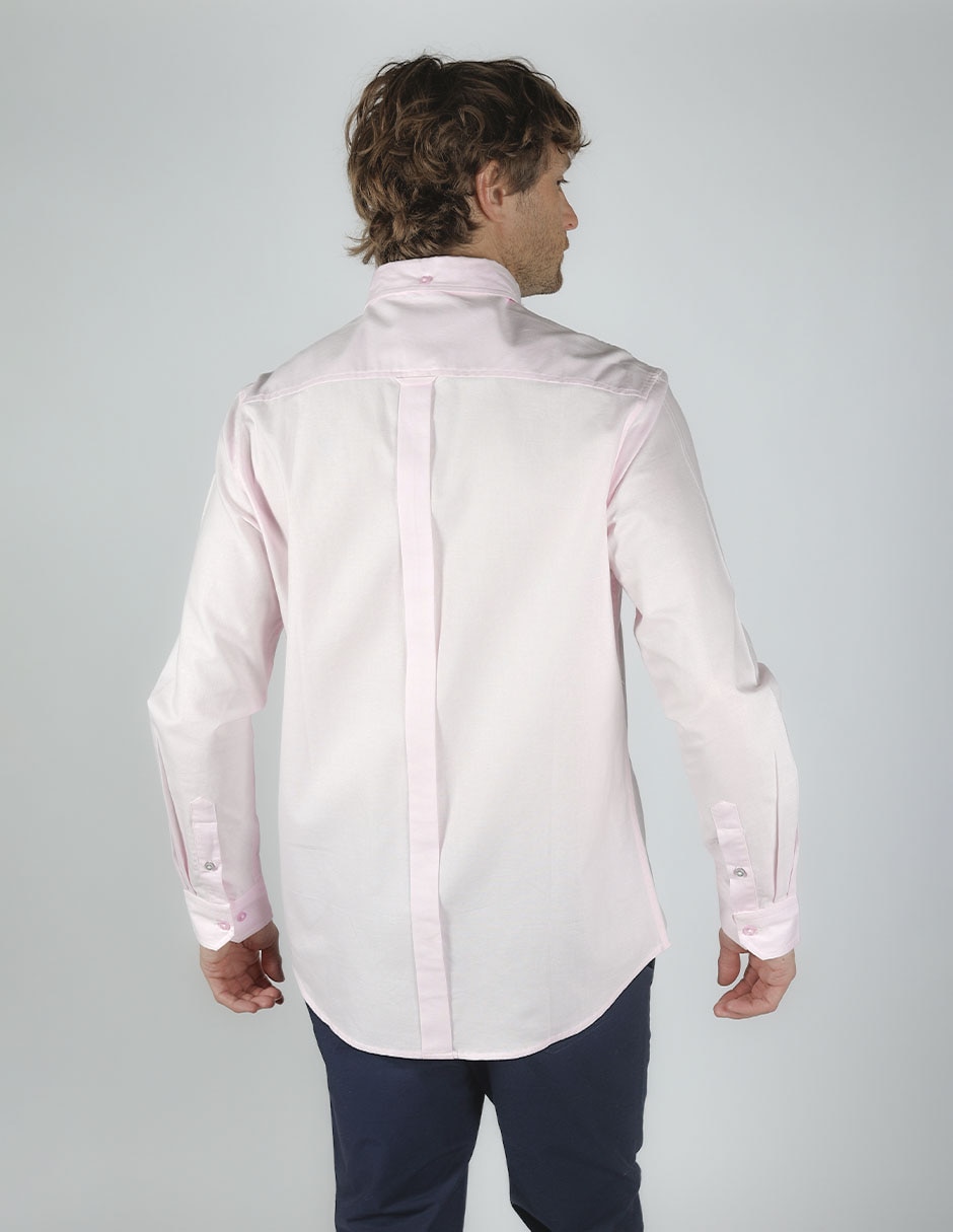 Camisa business casual de algodón manga larga para hombre