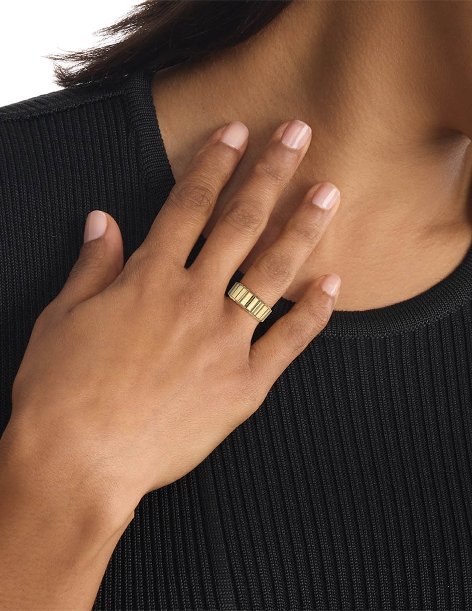 Anillo circular Modern Repetition brillante 2