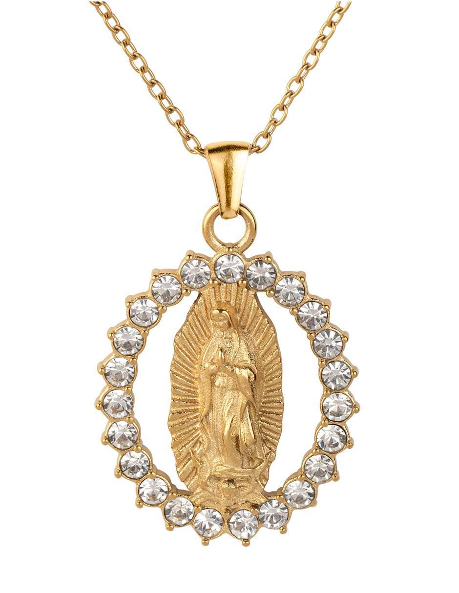 Collar de virgen Olia y Daya de baño de oro 18 k