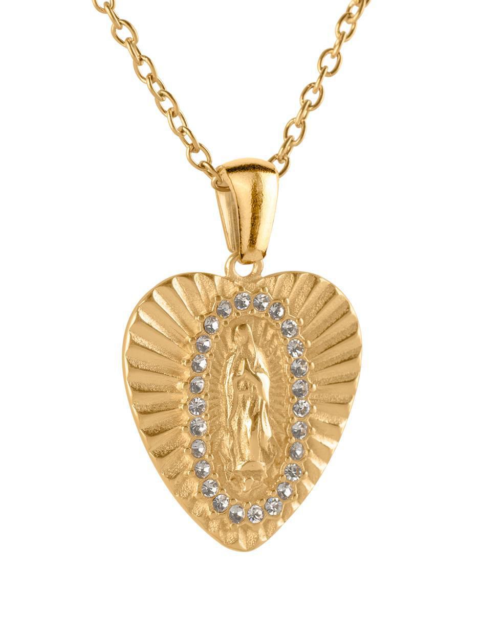 Collar de virgen Olia y Daya de baño de oro 18 k
