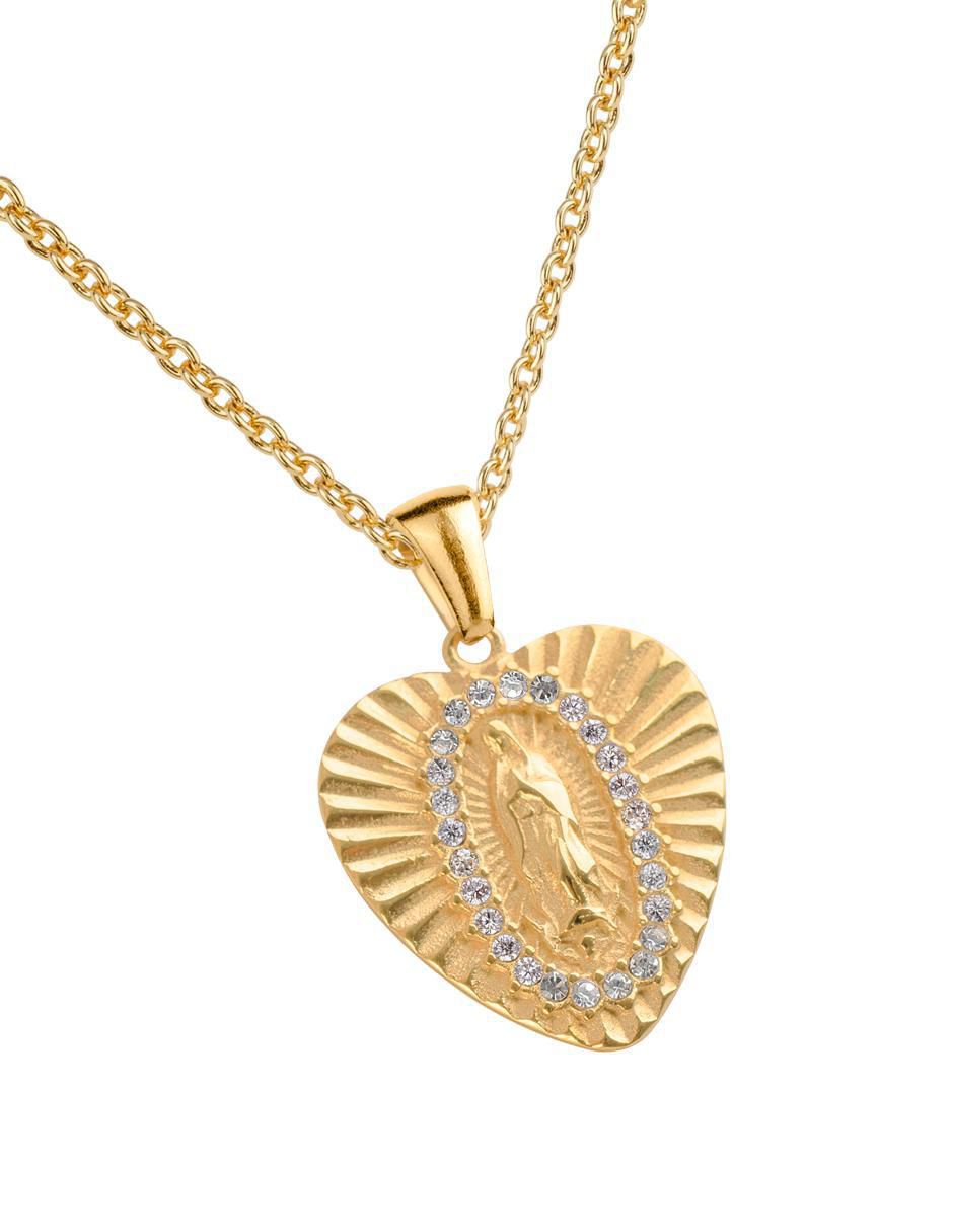 Collar de virgen Olia y Daya de baño de oro 18 k