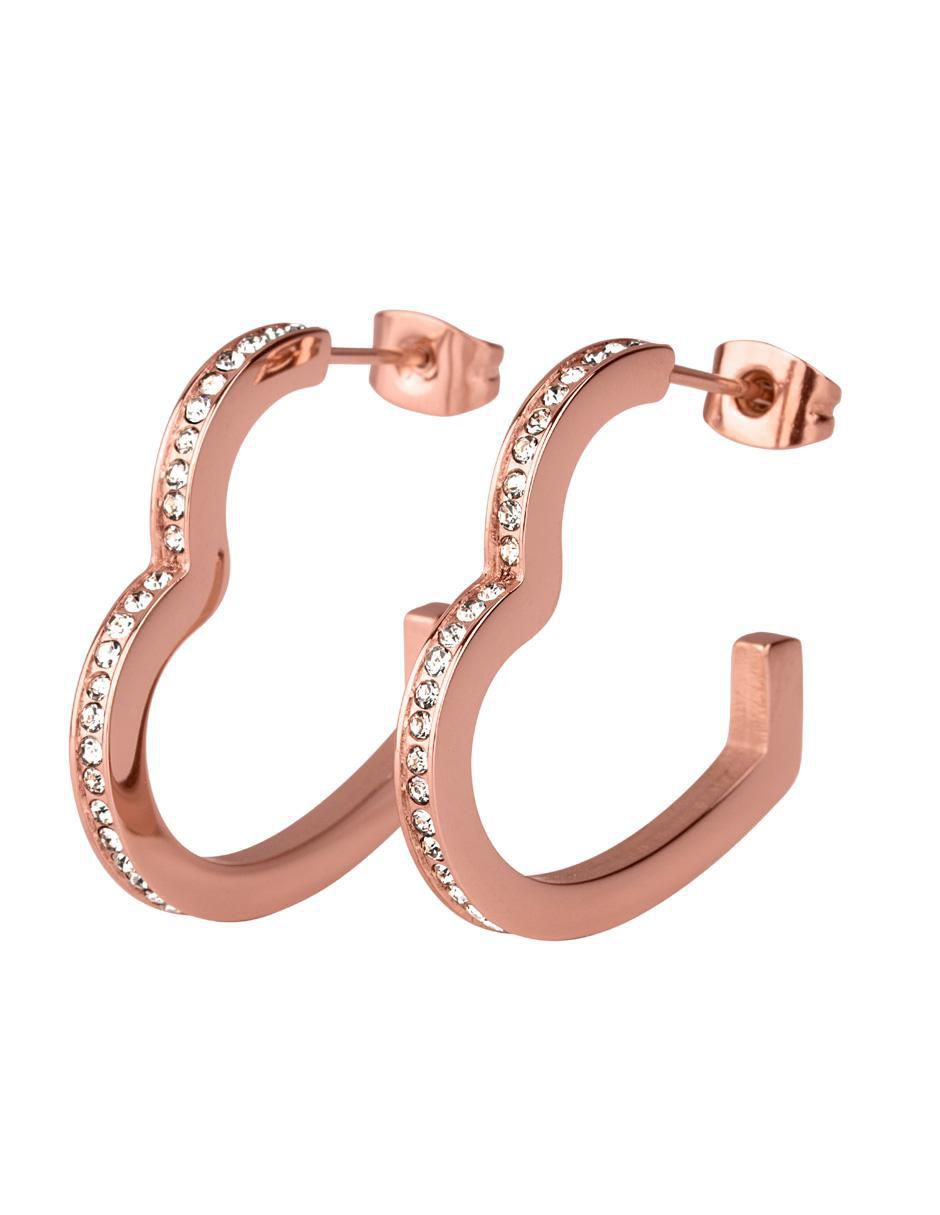 Arracadas de corazón luckyly lyra con acabado baño de oro 14k zirconia cúbica