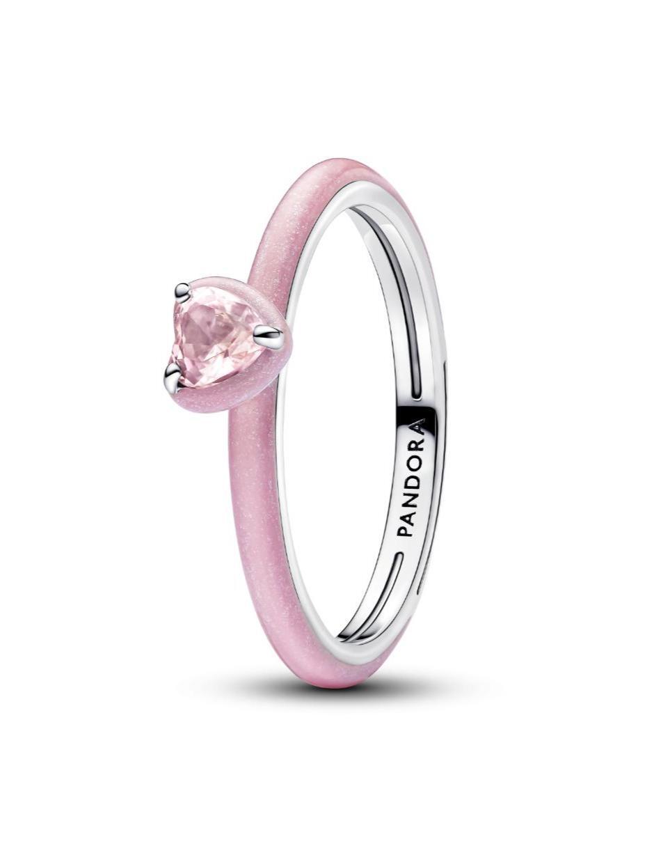 Anillo de corazón P 925 de plata cristal pulido Anillo de corazón P 925 de plata cristal pulido