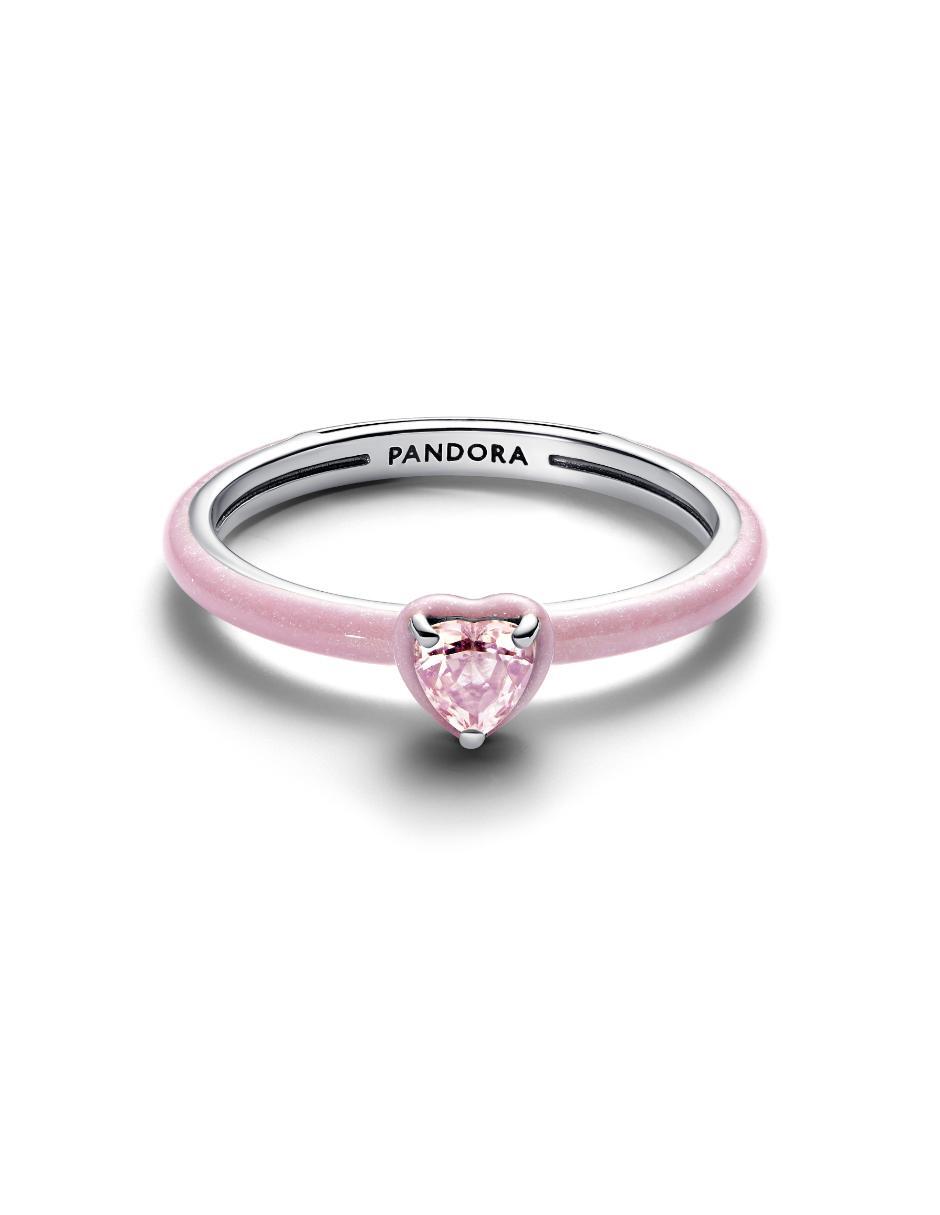 Anillo de corazón P 925 de plata cristal pulido 2