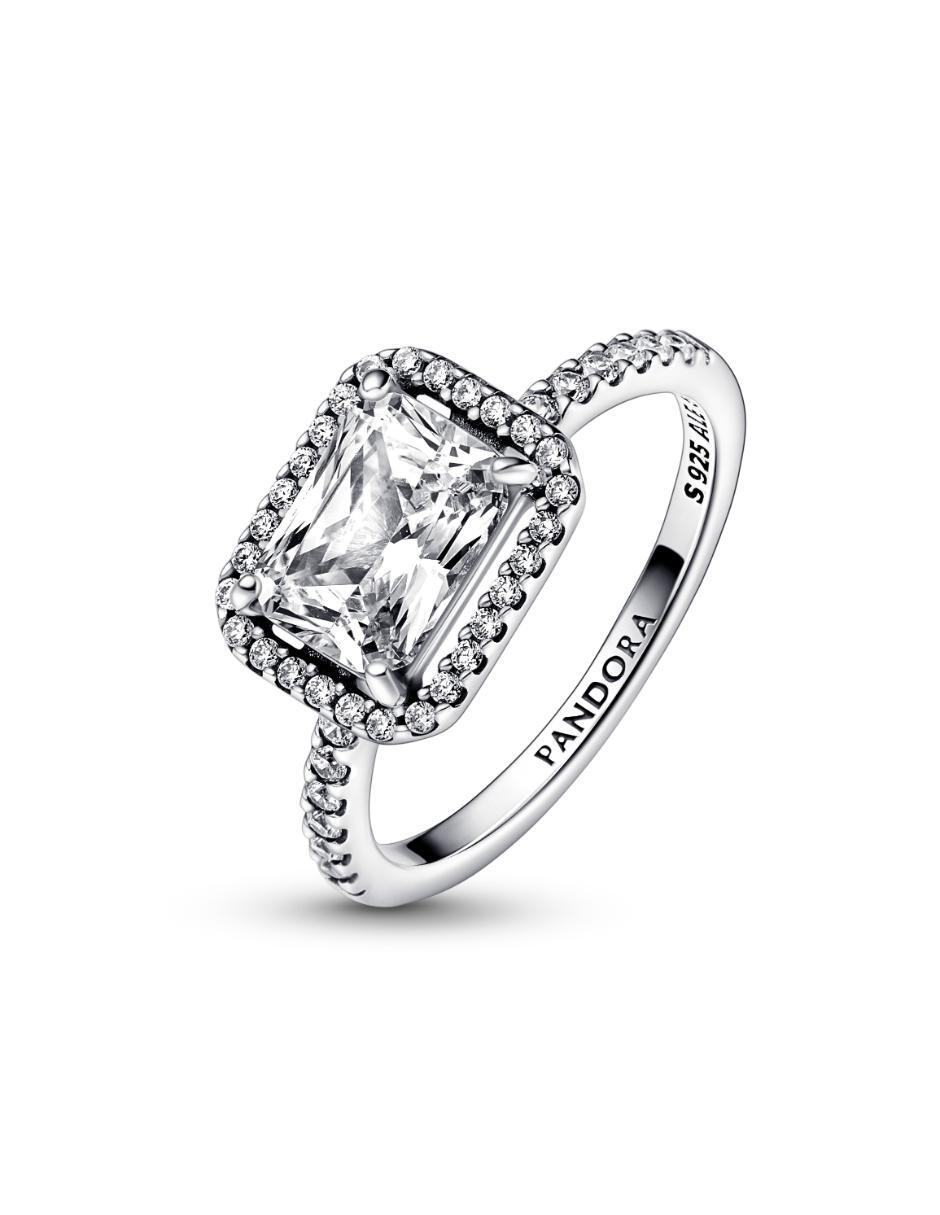 Anillo P 925 de plata zirconia cúbica brillante