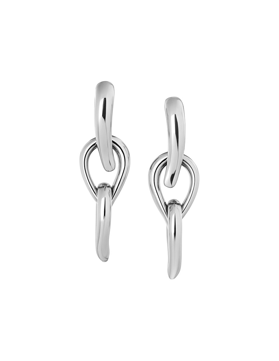 Aretes de gota Sculptured Drops con acabado pulido