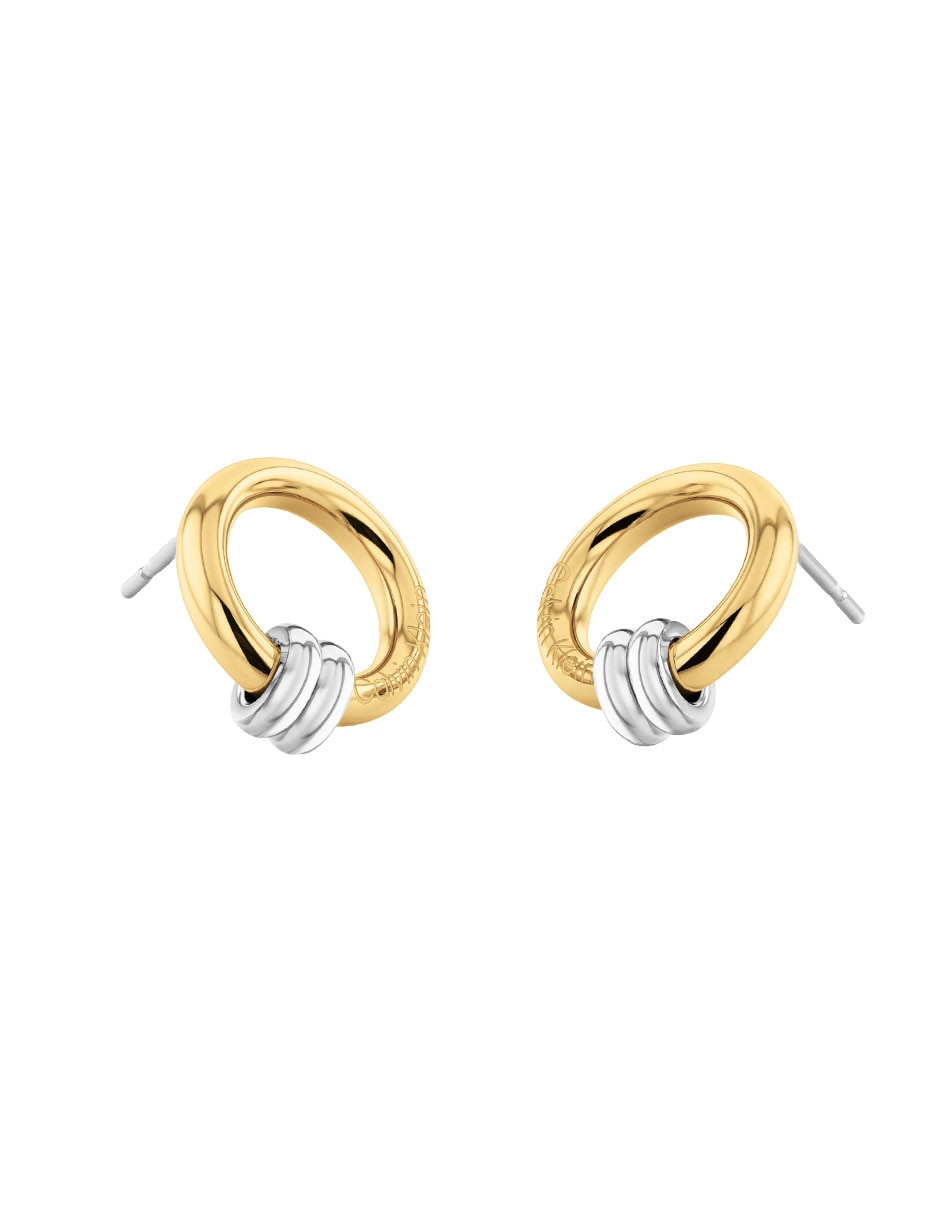 Aretes circulares Duality Le con acabado brillante 2