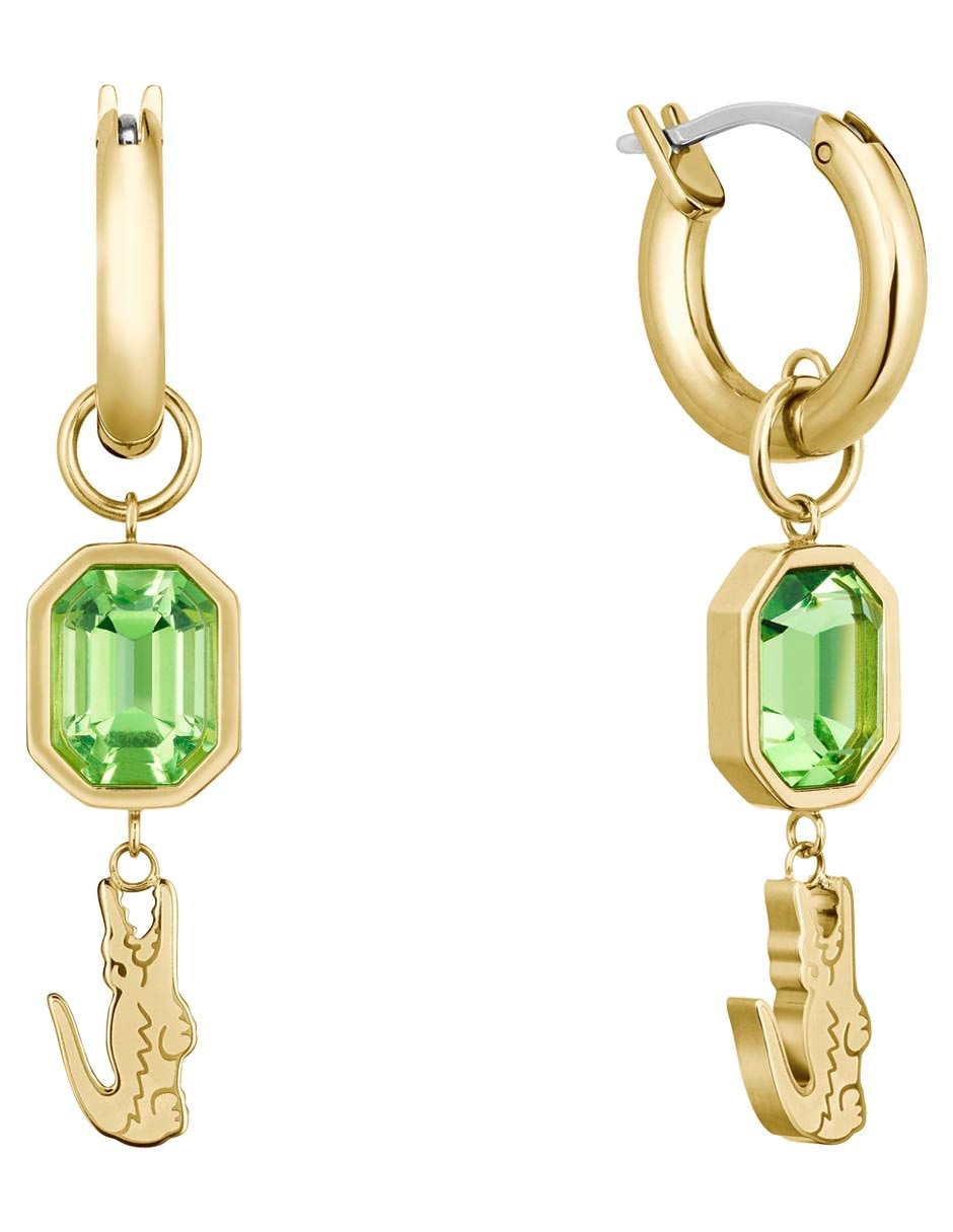 Aretes Deva con acabado brillante cristal