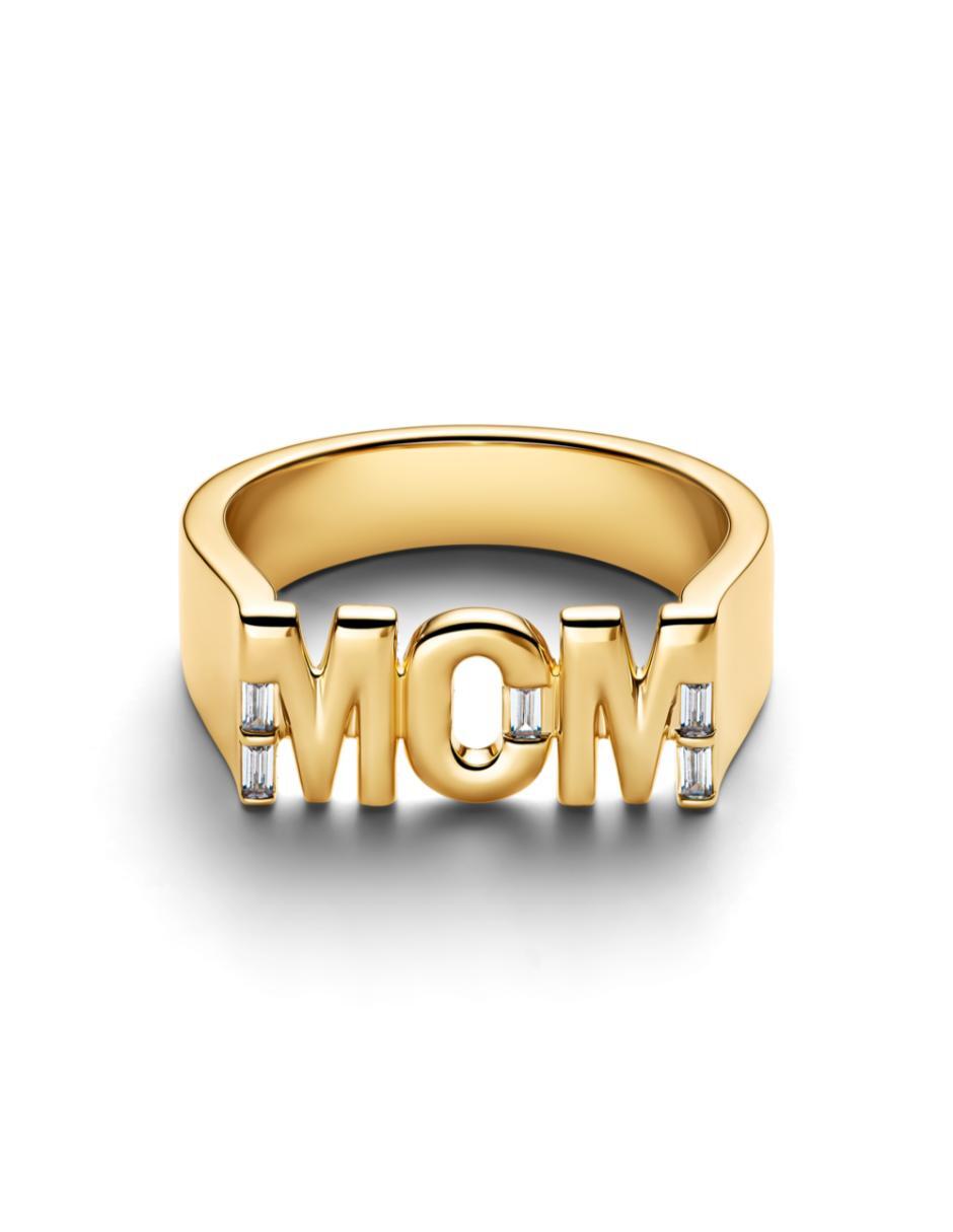 Anillo de plata P 925 zirconia cúbica con acabado baño de oro