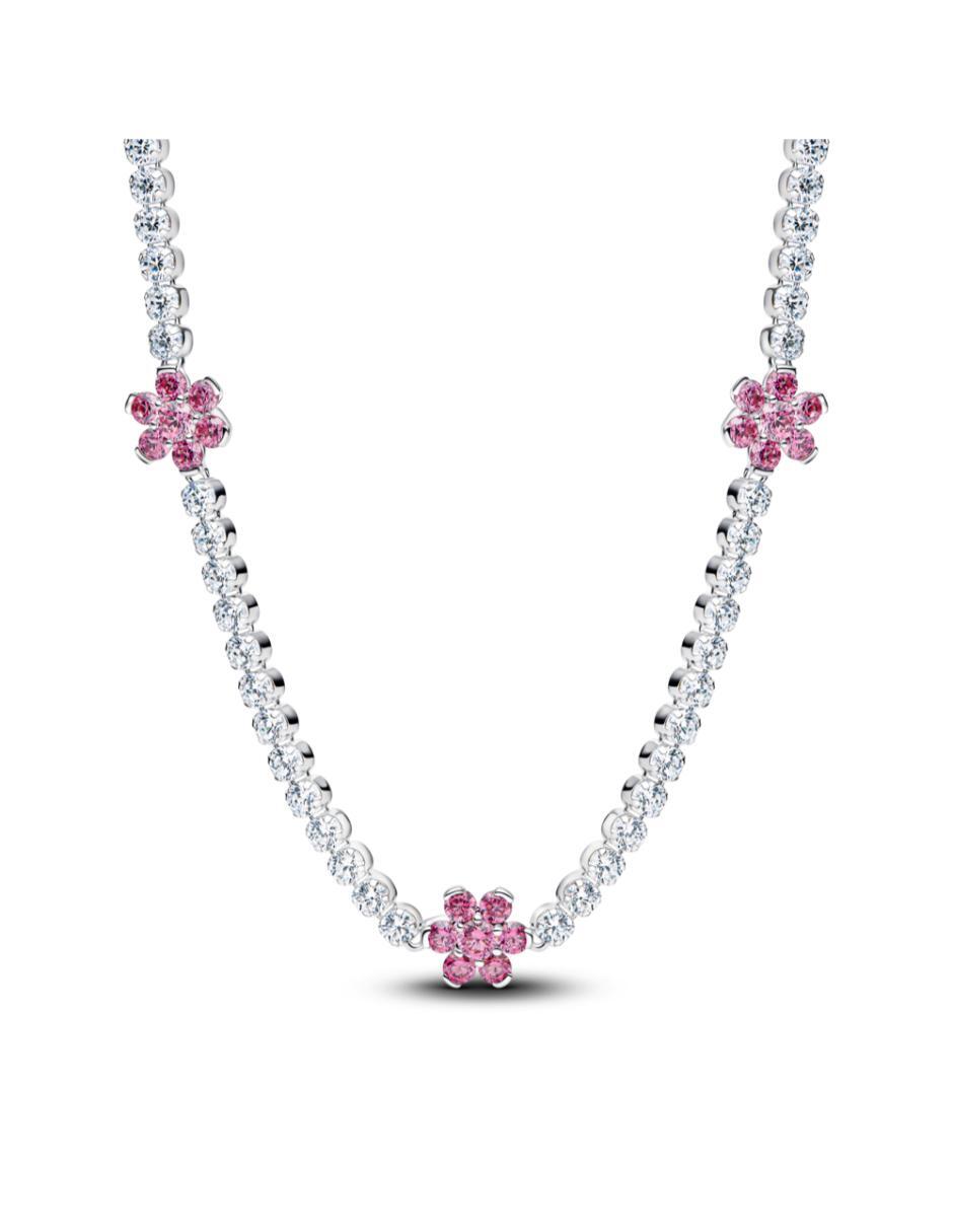 Collar de flor de plata P 925