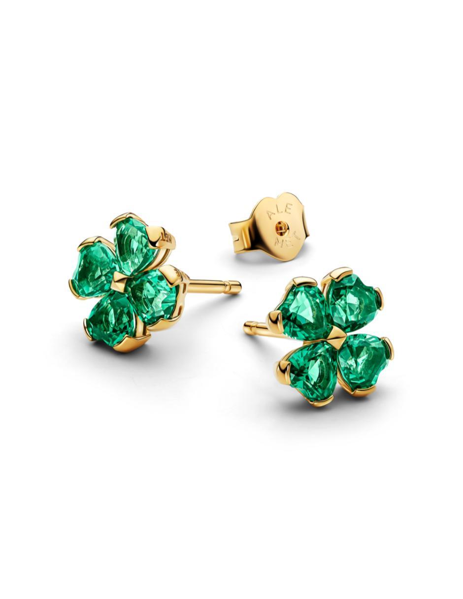 Aretes de trébol Timeless de plata P 925 cristal 3