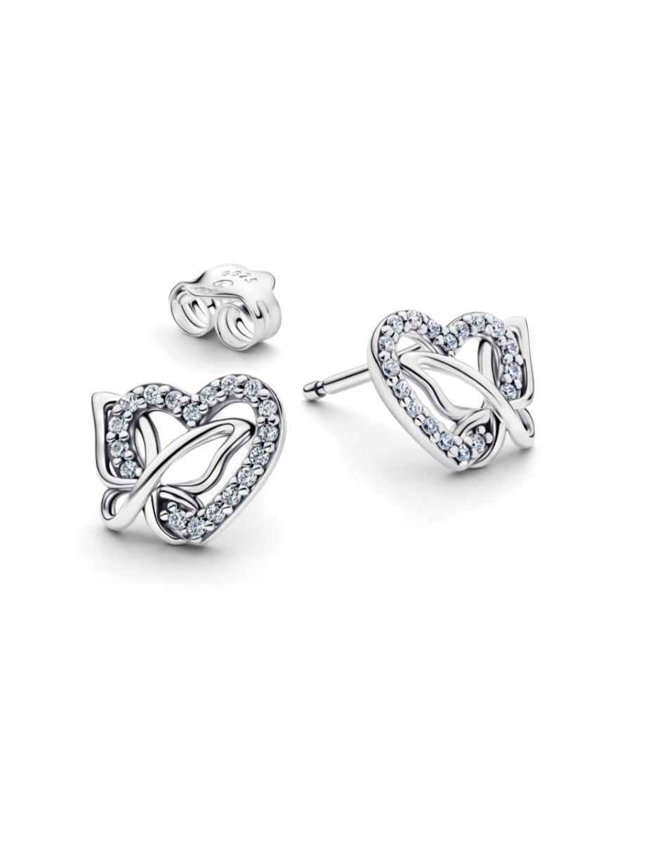 Aretes de corazón Moments de plata P 925 con acabado brillante 2