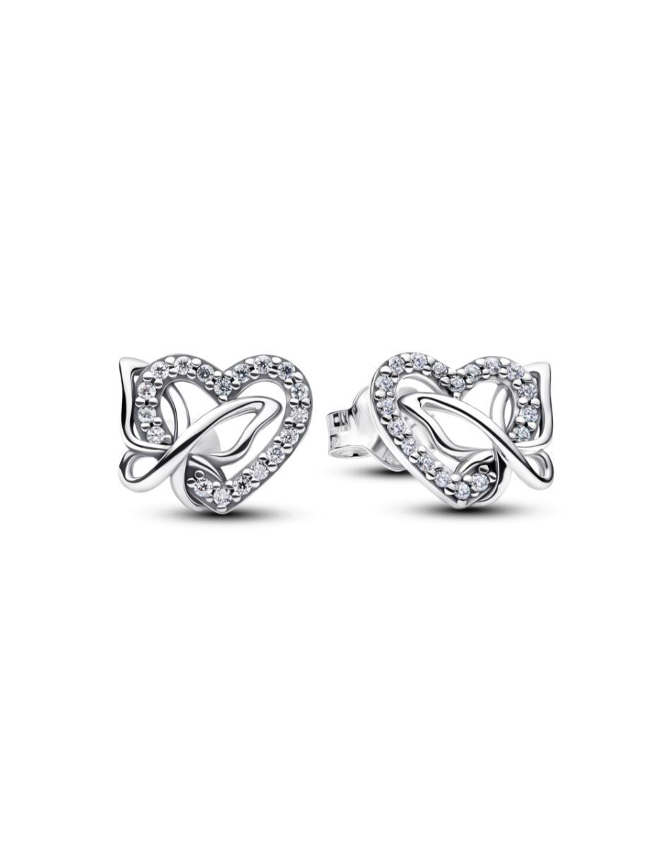 Aretes de corazón Moments de plata P 925 con acabado brillante