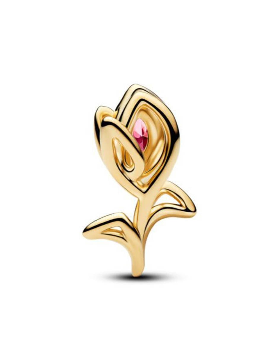 Charm de tulipán Pandora Moments de plata P 925 zirconia cúbica