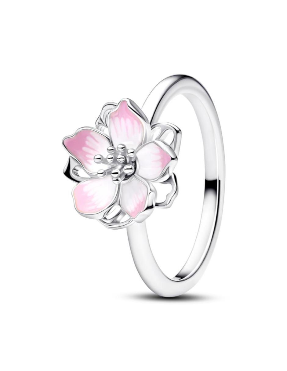 Anillo de flor P 925 de plata pulido Anillo de flor P 925 de plata pulido