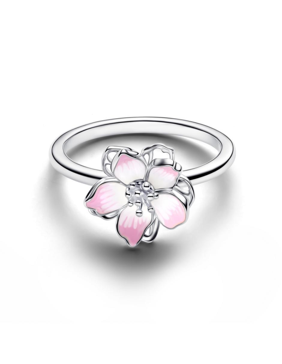 Anillo de flor P 925 de plata pulido 2