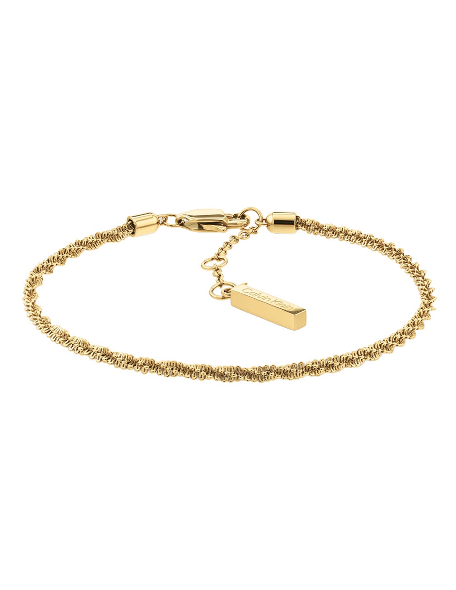 Brazalete calvin klein de acero inoxidable ck layered acabado