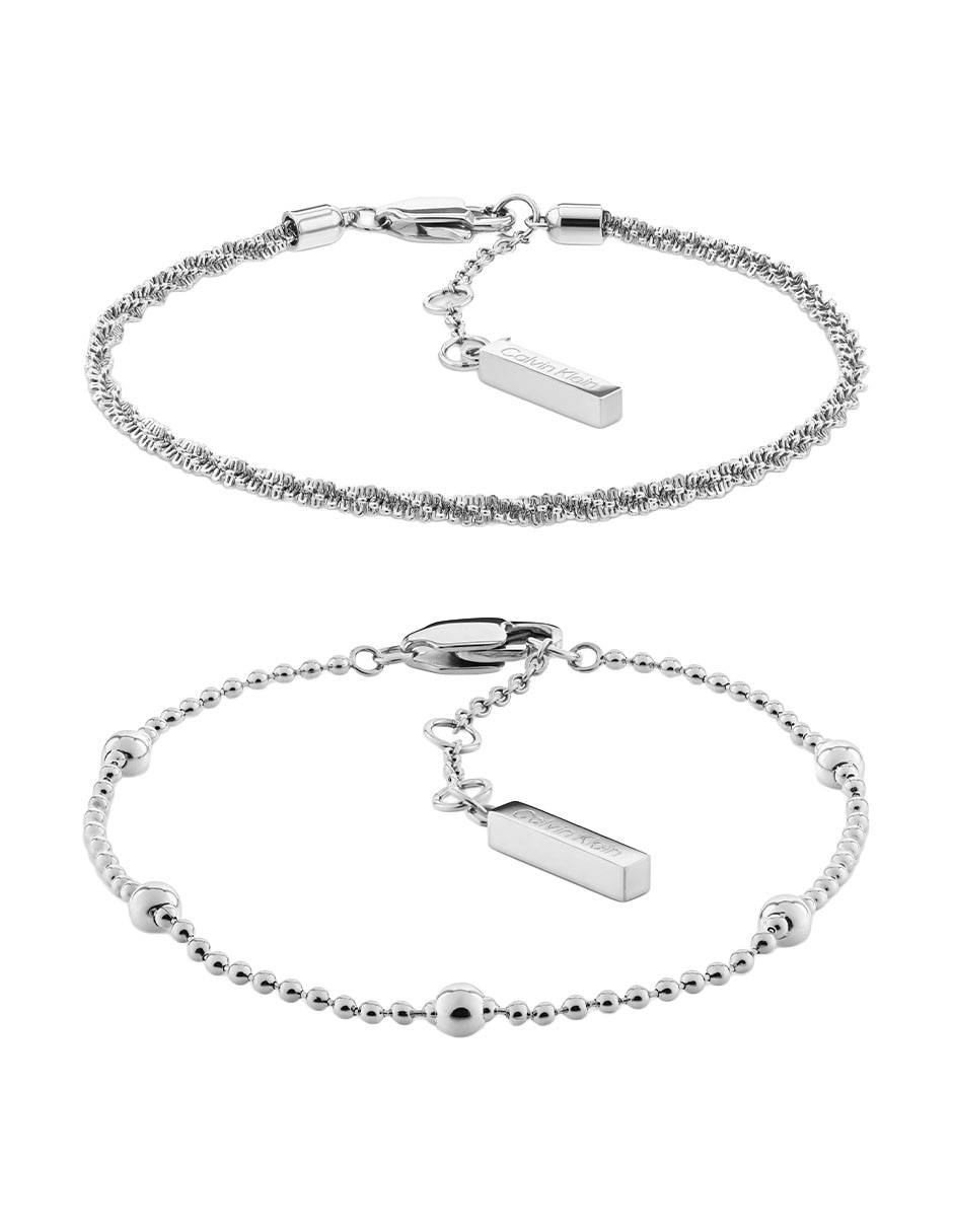 Brazalete de acero inoxidable ck layered acabado